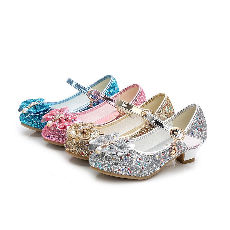 Dress Shoes Girls' High Heels Princess Shoes New Spring Autumn Children's Shoes Performance Shoes Girl's Crystal Shoes