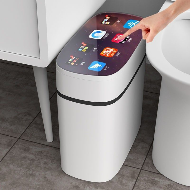 Automatic Smart Trash Can Inductive Household Versatile New Living Room Light Luxury Electric Toilet Toilet Sanitary Bucket