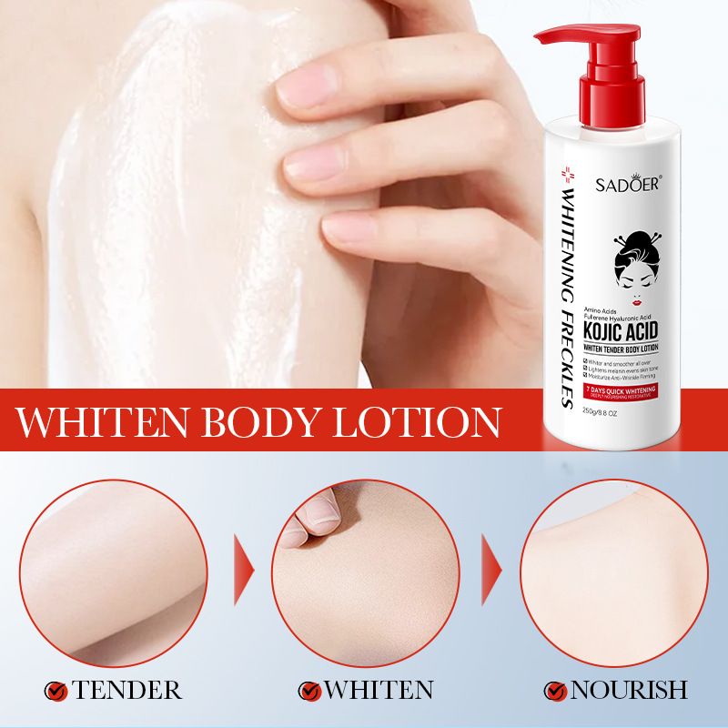 SADOER Kojic acid whitening and tender body lotion hydrating moisturizing whitening body lotion