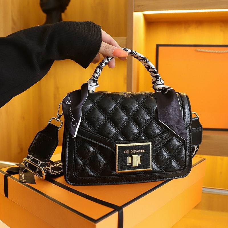 JXJ&2282 Niche Design Sense Bag Fashion Rhombus Handbag All-match Ins One-shoulder Messenger Bag