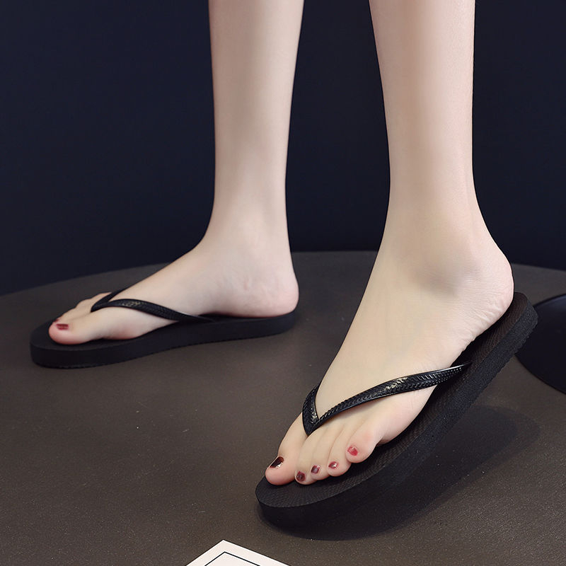 Su1dJ0JG non-slip flip-flops women's candy-colored slippers soft-soled rubber flats