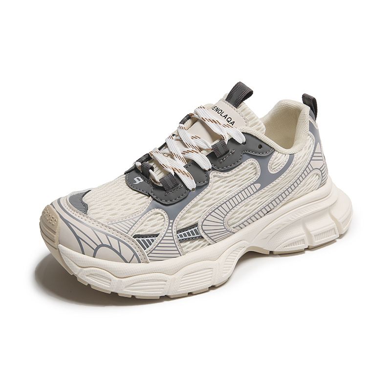 Sneaker Woman Sneaker Shoe Woman Sneaker Lady Shoe Summer New Breathable Dad Shoes Female Student Casual Shoes Women's Thick Soled Height Increasing Running Shoes