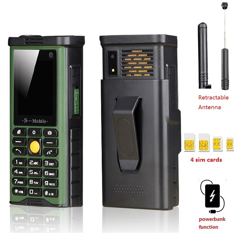 S‑G8800 Mobile Smartphone Unlocked Cell Phone 2G Retro Phone 4 SIM Card Large Button 2400mAh Capacity for Senior