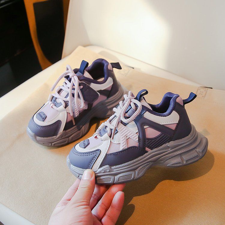 Girl Daddy shoes 2024 autumn new children's shoes breathable sports shoes YQ-289WANG