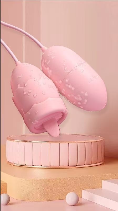AUNONT Vibrator jumping egg double jumping egg female products massage waterproof silicone stick vibrator rechargeable vibration masturbation sex equipment