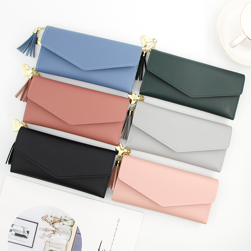 Women Pu Leather Women's Long Wallet Credit Card Clutch Purse Women's Wallet Matte Card Bag Buckle Multi-function Wallet