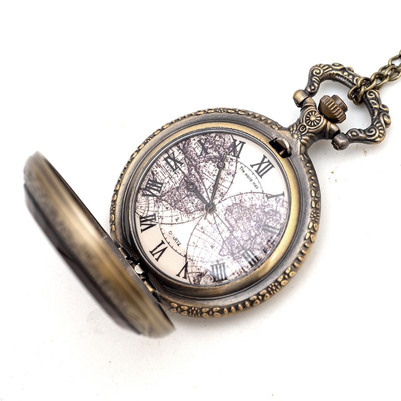 Mens Watches Vintage Roman Numerals Pocket Watch - Elegant Quartz Timepiece with Chain - Perfect Gift for Christmas Graduation Birthday Father's Day