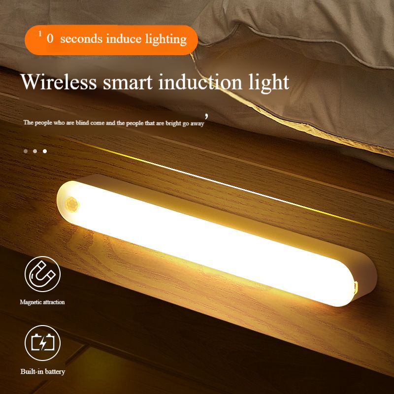 Household human body induction lamp strip charging LED night light smart wardrobe dormitory eye protection study desk lamp bedside