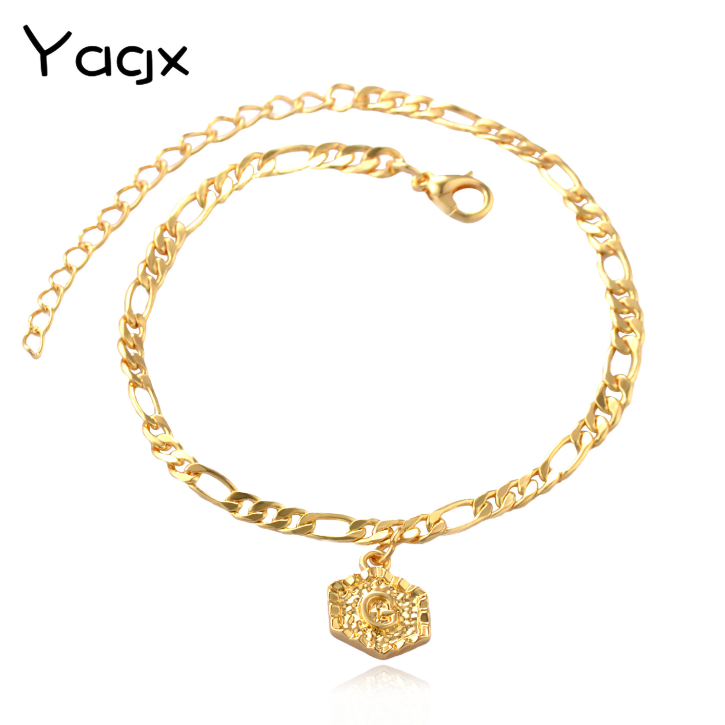 Europe and the United States hip-hop 26 capital letters anklet summer fashion beach men and women Cuba butterfly anklet new
