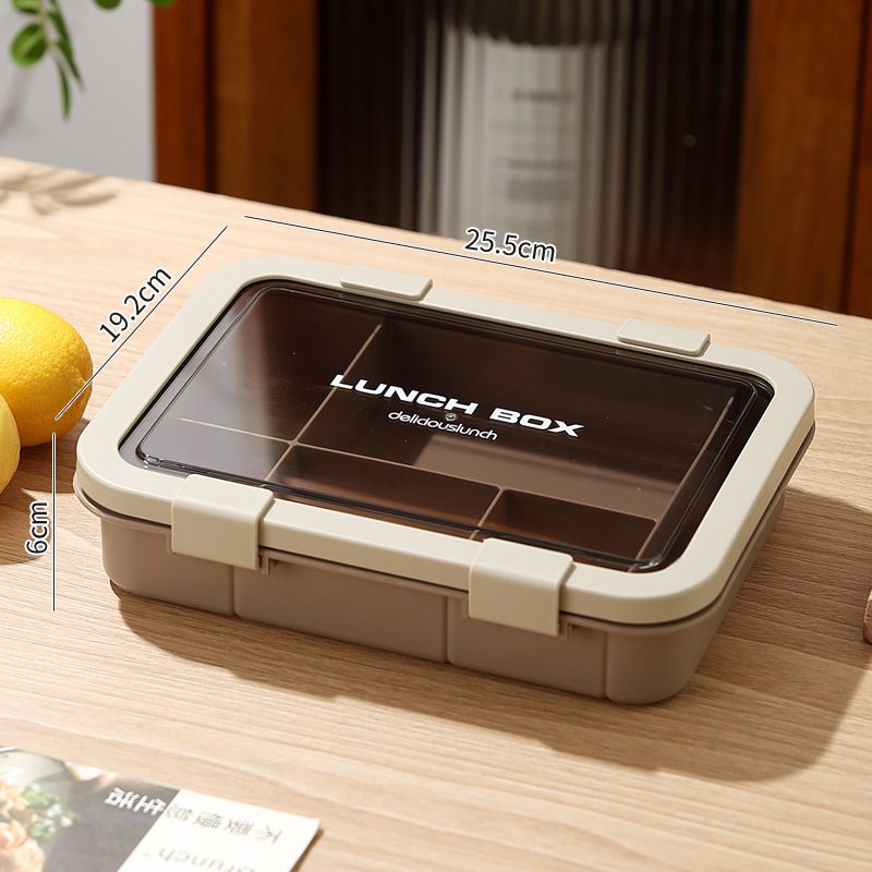 Lunch Box with Compartment Office Worker Light Portable Child Separate Meal Box Kitchen Dining Storage Travel To-Go Food Containers