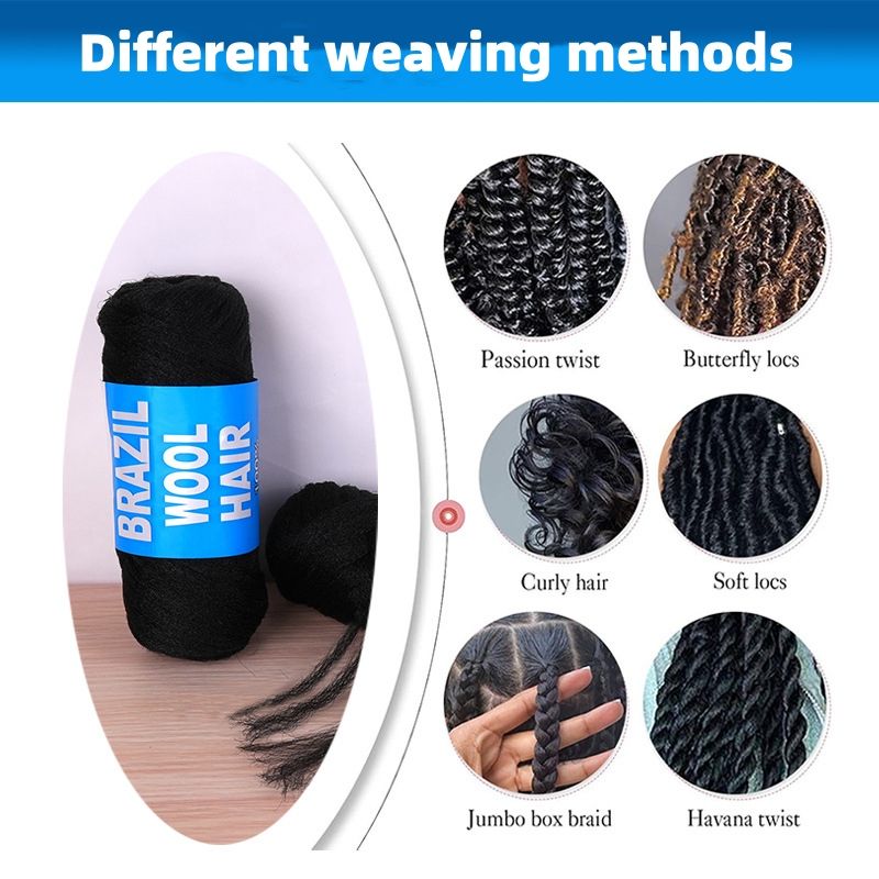 Brazil wool hair wigs Wig thread, braided hair thread, polypropylene yarn, wig braided yarn CRRSHOP wigs Wig weaving thread