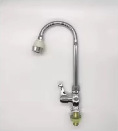  Steel Kitchen Faucet- Polished Kitchen Faucets Zinc alloy Body Faucet Straight Handle Sink Taps

