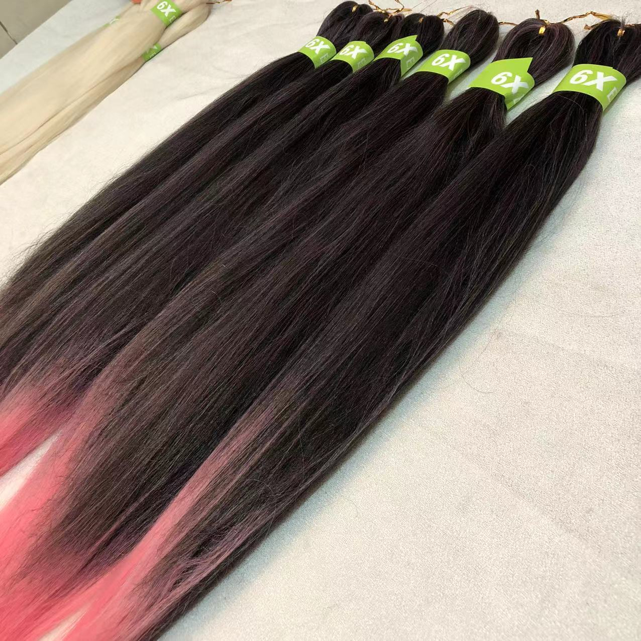 [Alices] T1B/PINK EZ-Braid Wig Female Hair Salon Ladies Wigs Beauty Hair