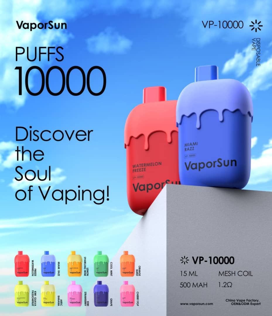 1 pcs VaporSun vp-10,000 puffs Vape Disposable e-cigarette Puffs 5%or2%10000 puffs