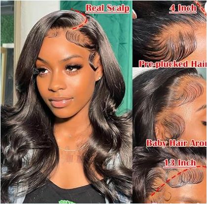 100% real curly hair body wave human hair and women virgin body wave full lace front