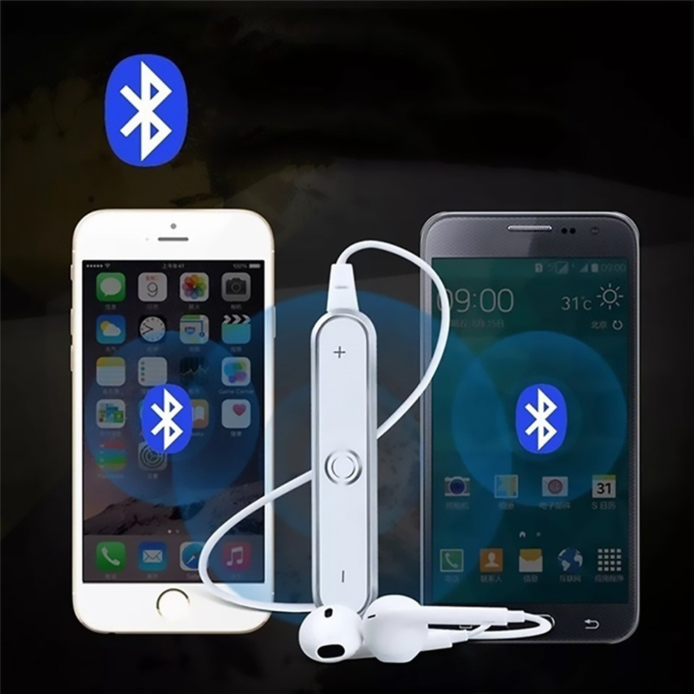 S6 Wireless Bluetooth Headset Sports Headphones 3D Stereo Built-In Microphone earphone
