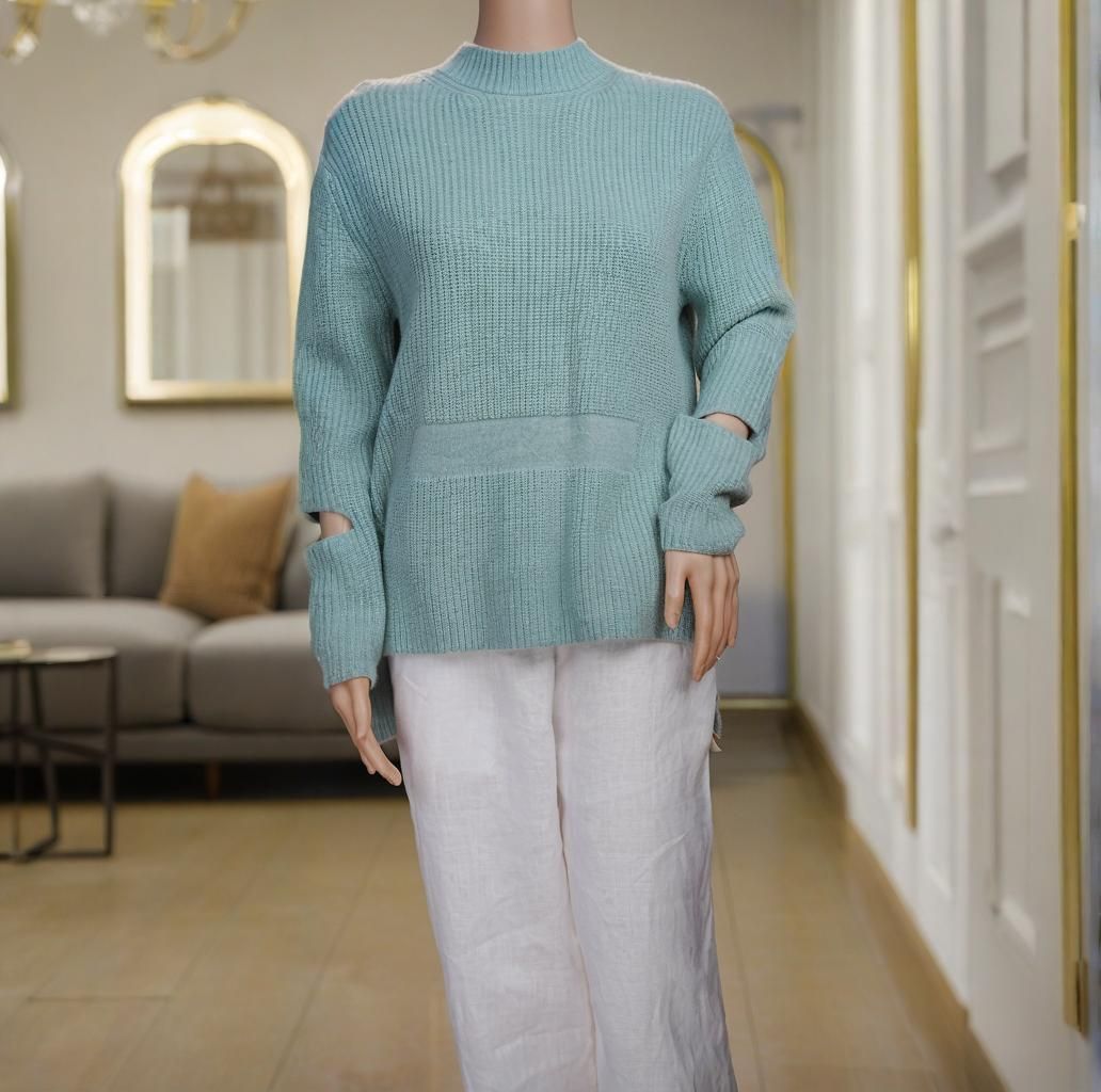 Wool knit Sweater Round Neck Women's Sweater