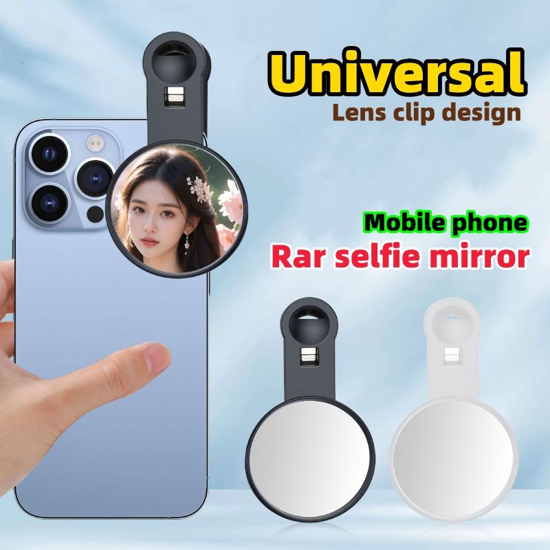 Mobile phone rear camera high-definition reflective selfie mirror CRRSHOP Universal Lens clip free shipping Integrated selfie mirror