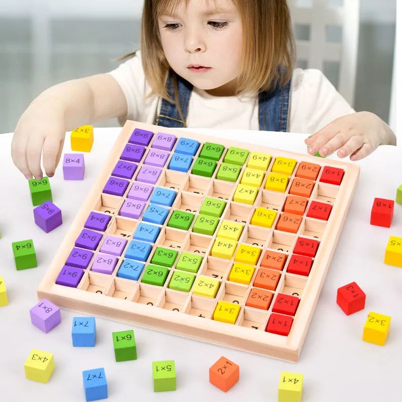Educational Wooden Toys For Children Baby Toys 99 Multiplication Table Preschool Math Arithmetic Teaching Aids Gift