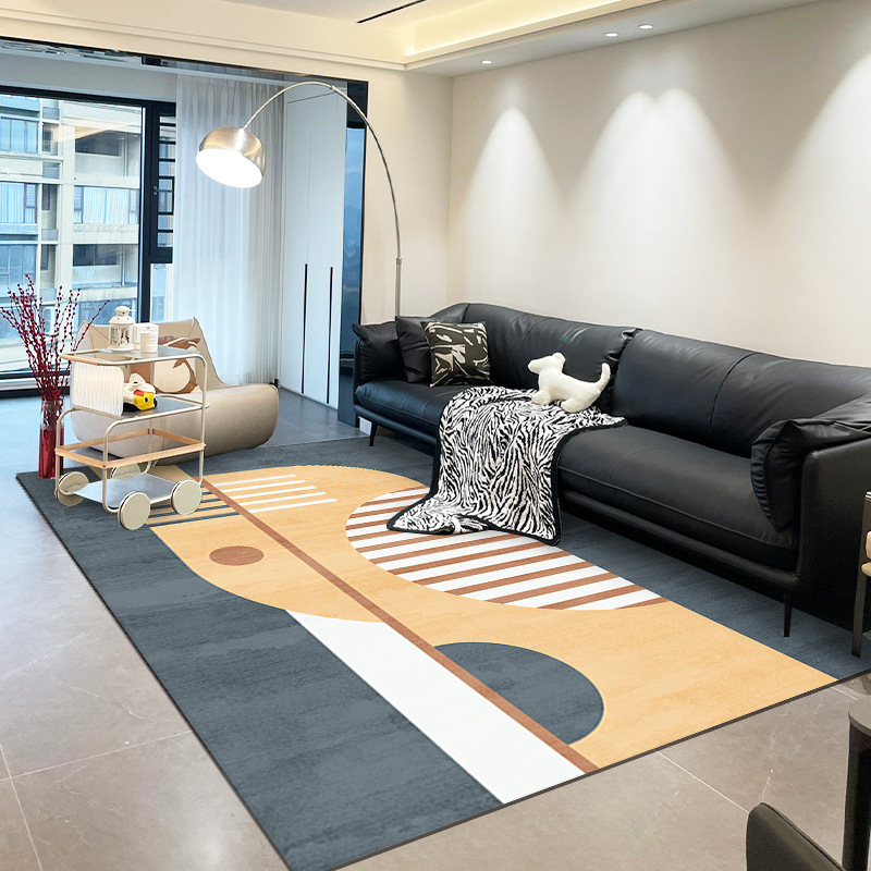 Nordic Minimalist Geometric Carpet Living Room Carpets Modern High-end Texture Sofa Coffee Table Mats Bedroom Bedside Decor Rug
