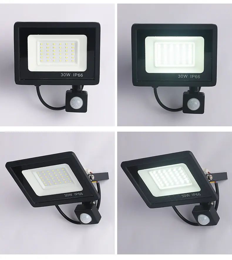 AUNONT LED Sensor Floodlight 20W 30W 50W IP65 Outdoor Waterproof Garden Corridor Light Body Light Control Floodlight Motion Sensor Reflector LED Floodlight Outdoor 10W Motion Sensor Reflector LED Floodlight 50W 100W 150W Garden Lighting Spotlight