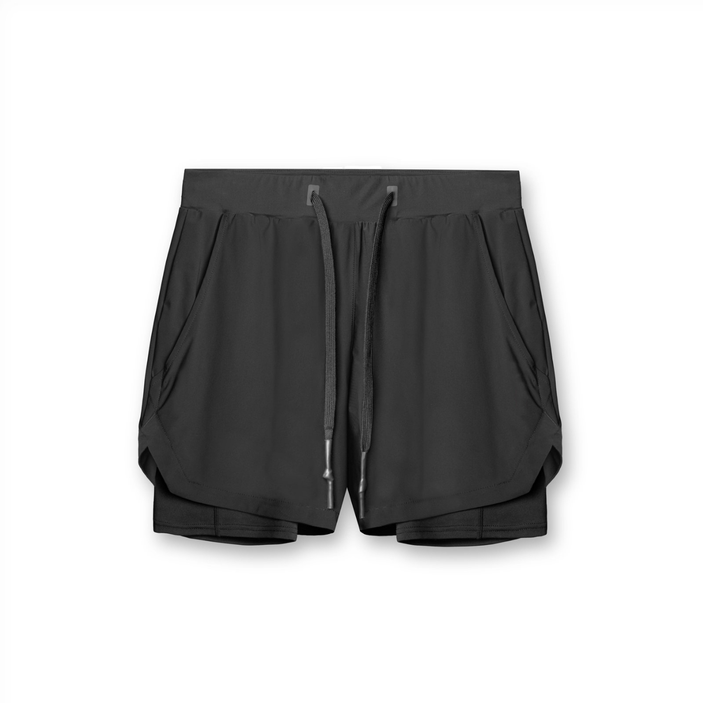 DK51 Men 2 in 1 Running mens Shorts gym with pocket Fitness Training Quick Dry Beach Short Pants Male Sports Workout Bottoms