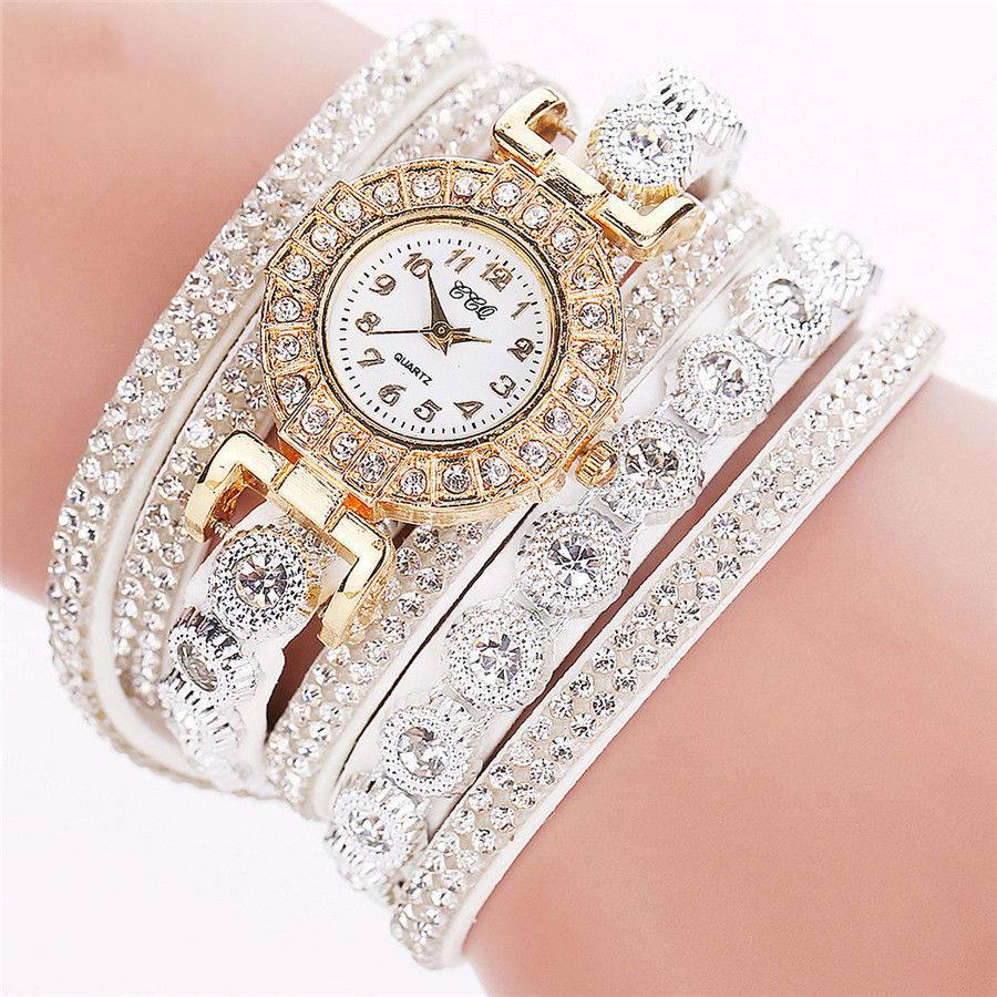 Women Watches Luxury Personalized Multi-Color Key Pendant Diamond Bracelet Watch Digital Watch