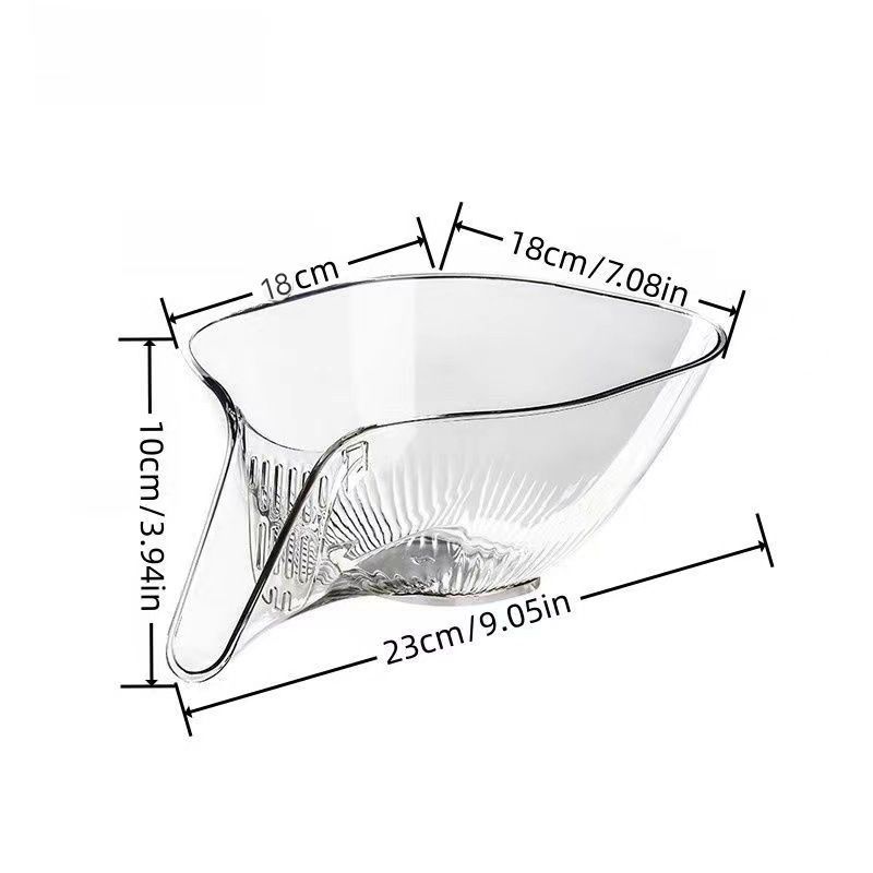 AUNONT Multifunctional draining basket household new kitchen dishes draining plastic storage fruit tray creative draining basket