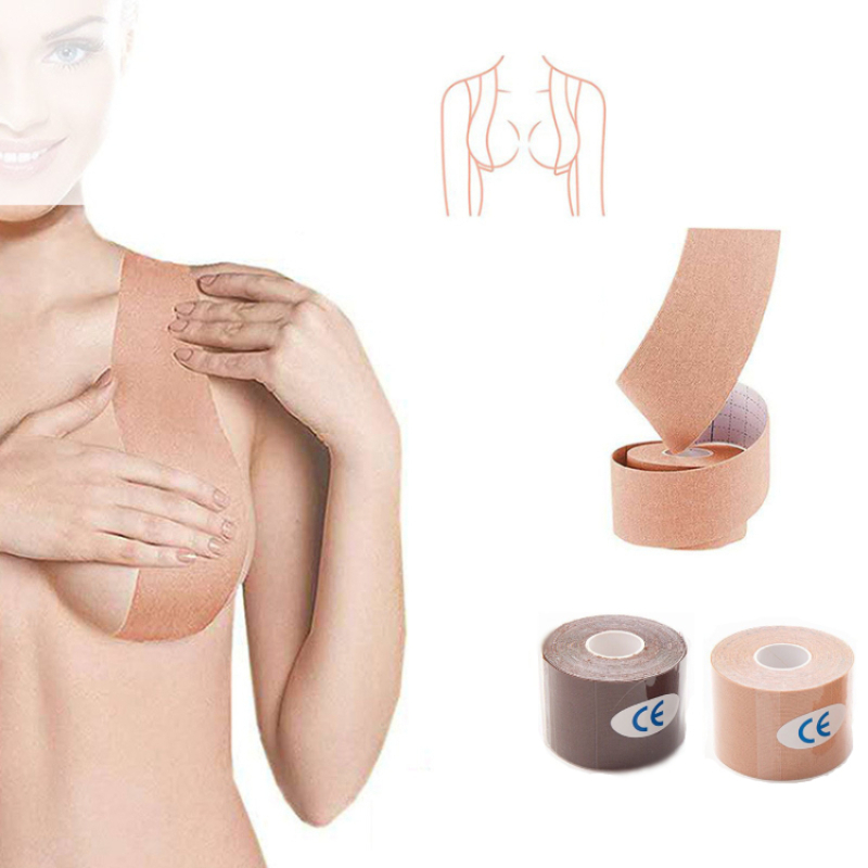 5CM*5M Pads Sexy Push Up Bra Women Adhesive Invisible Breast Lift Up Bra Tape Silicone Sticky Bra Boob Tape Strapless Bralette Stickers 