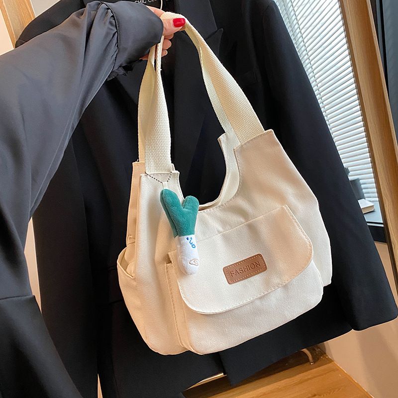470QN Canvas multi-pocket new simple large-capacity tote bag corduroy tote bag tote bags