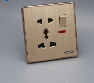 13A SWITCH SOCKET WITH LED,5PIN UNIVERSAL SOCKET,ANT-FIRE PC 1.5MM THICKNESS METAL