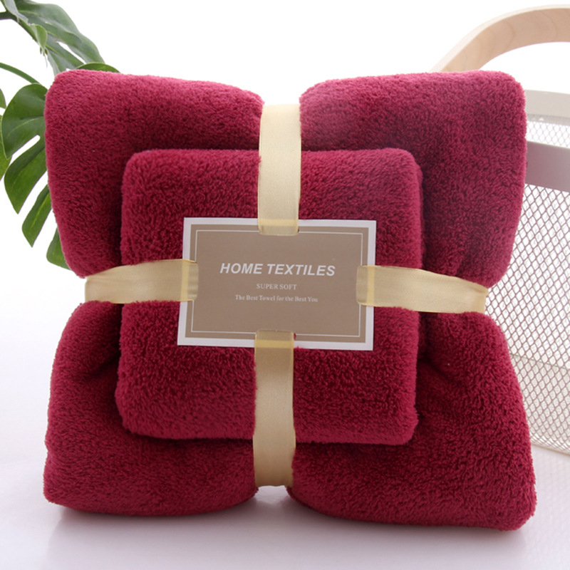 Coral Fleece Absorbent Hair Swimming Face Hand Bath Towel Sets Microfibre Towels Bathroom Towels Microfiber Set
