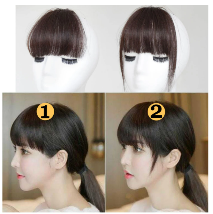 
MUMUPI fake wig Bangs fringe Clip In Bang FAKE hair pieces Front extension Neat for Women girl fake hair