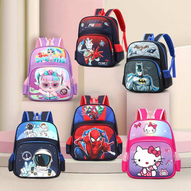 666 Children's School Bags for Grade 1-6 Boys And Girls School Bags Cute Cartoon Prints Light Backpacks Kids Kindergarten Rucksack