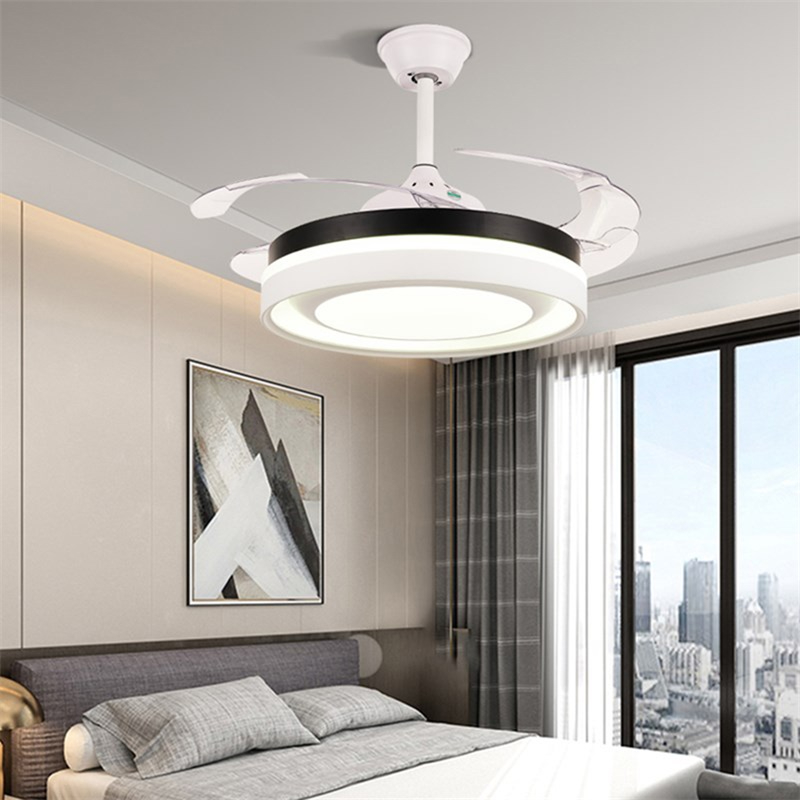 OUFULA Ceiling Fan Light Without Blade Lamp Remote Control Modern Simple LED For Home Living Room Bedroom