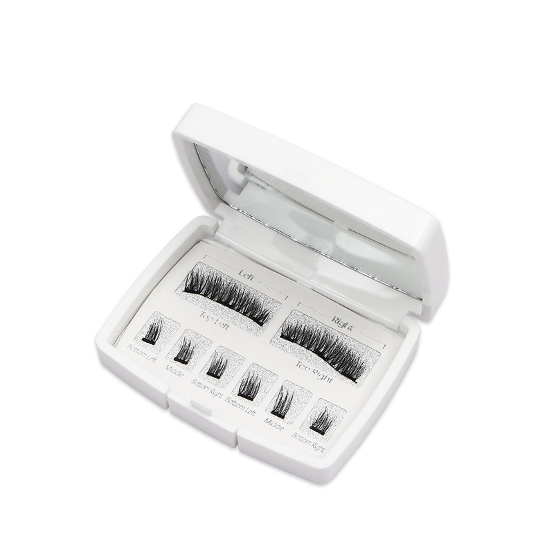 Dual Magnetic Eyelashes, Natural Outer Wing Magnetic Lashes, No Glue, 0.2mm Ultra Thin Magnet, Resuable & Light 3D False Lashes