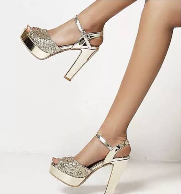 Ankle buckle shiny latest women heels ladies high heel shoes-high-heeled shoes fashion rhinestone sandals 14cm model stage shoes

