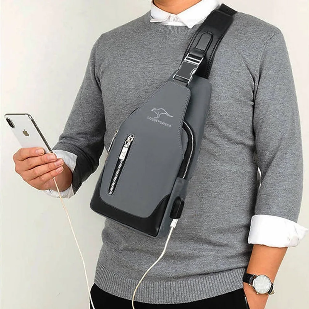 Men's Chest Bag New Fashion Korean Style Casual Sports Water Proof Oxford Chest Crossbody Bags for Men Shoulder Messenger Bag