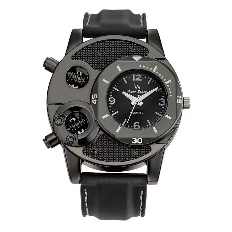 【Linhui】V8 Men's watch Fashion Sports quartz watch silicone anti-collision 