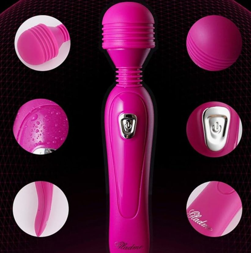 Magic AV Wand Powerful Body Massager Clitoral Vibrator Adult Products Sex Toys for women Couples Sex AV Vibrators 12 Speed High Frequency Silent Stick Massager -Red