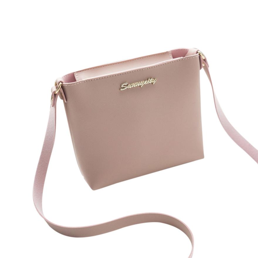 Soft Leather Women Bag Set Luxury Brand Fashion Designer Female Shoulder BagPink