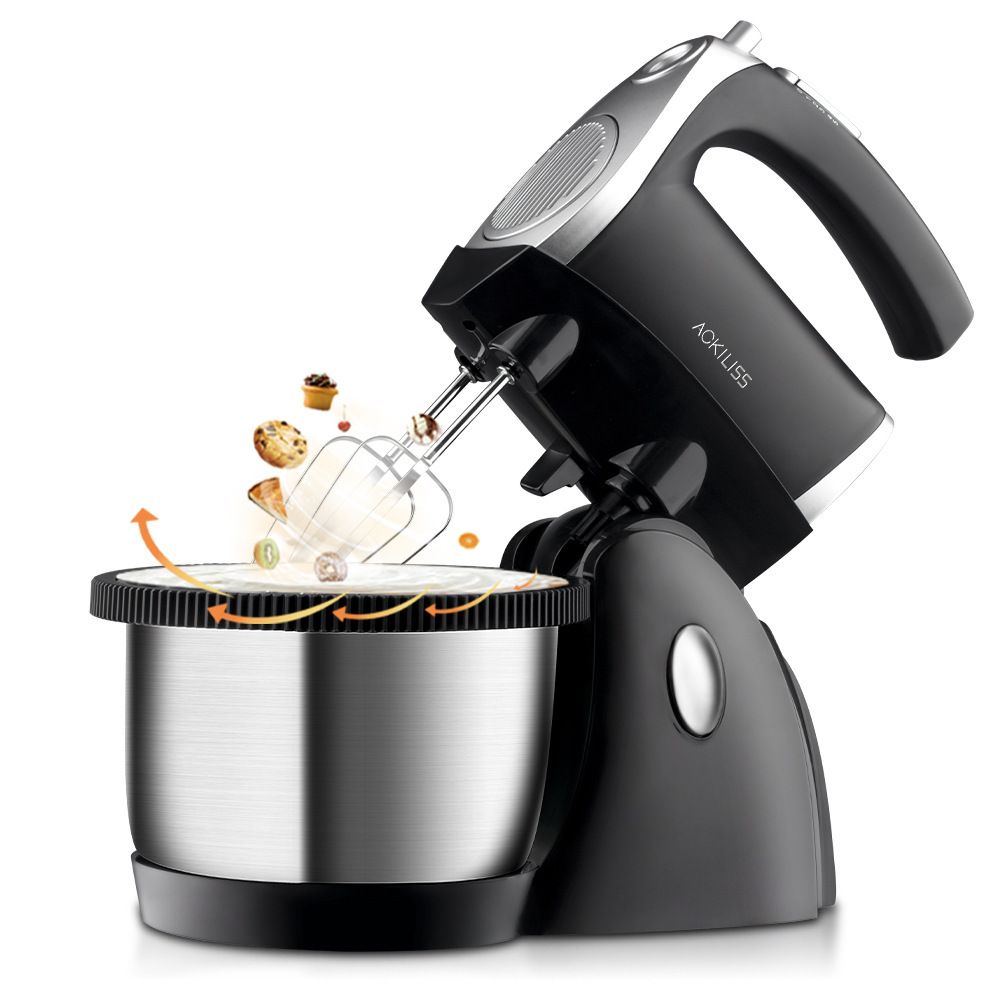 Handheld Electric Hand Mixer, Automatic Egg Beater with Stainless Steel Beaters, Multi-speed Adjustable Stirring Tool, Portable Kitchen Mixer for Whipping Egg White, Cream, Kneading Dough, Cake Baking