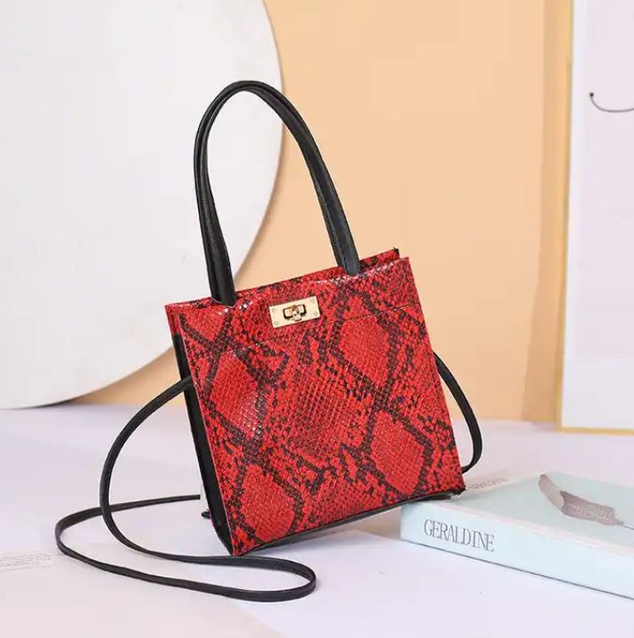 New product luxury snake print leather handbag shoulder crossbody handbag women tote bags