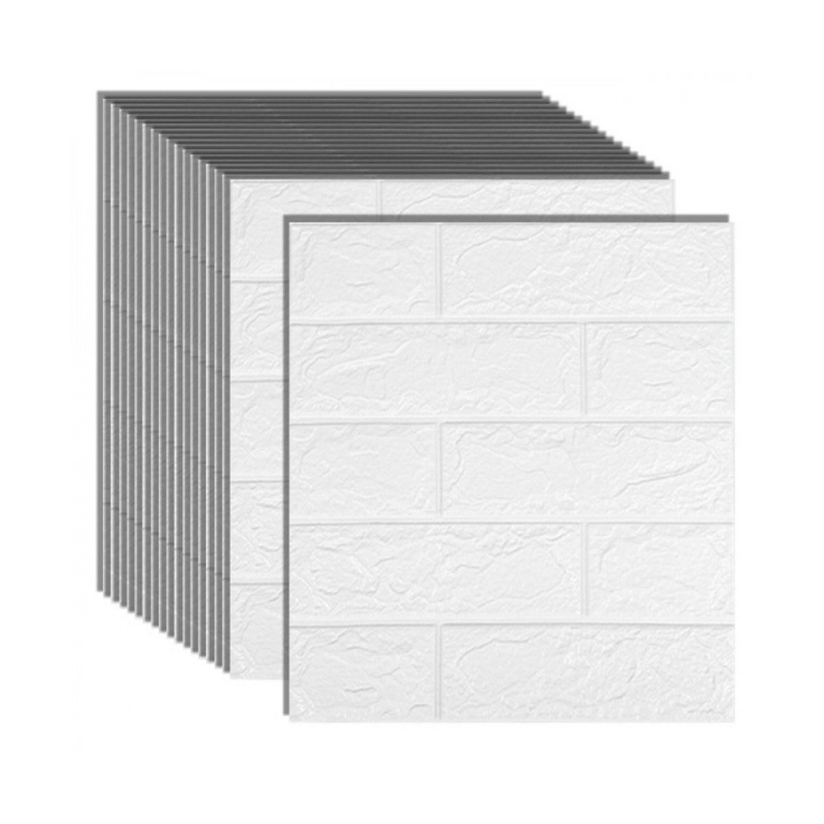 【Multi pcs】Soundproof Peel and Stick Wall Covering 3D Home Wallpaper Interior Decoration Design, Can Also Be Used in KitchenSmall size white 3MM