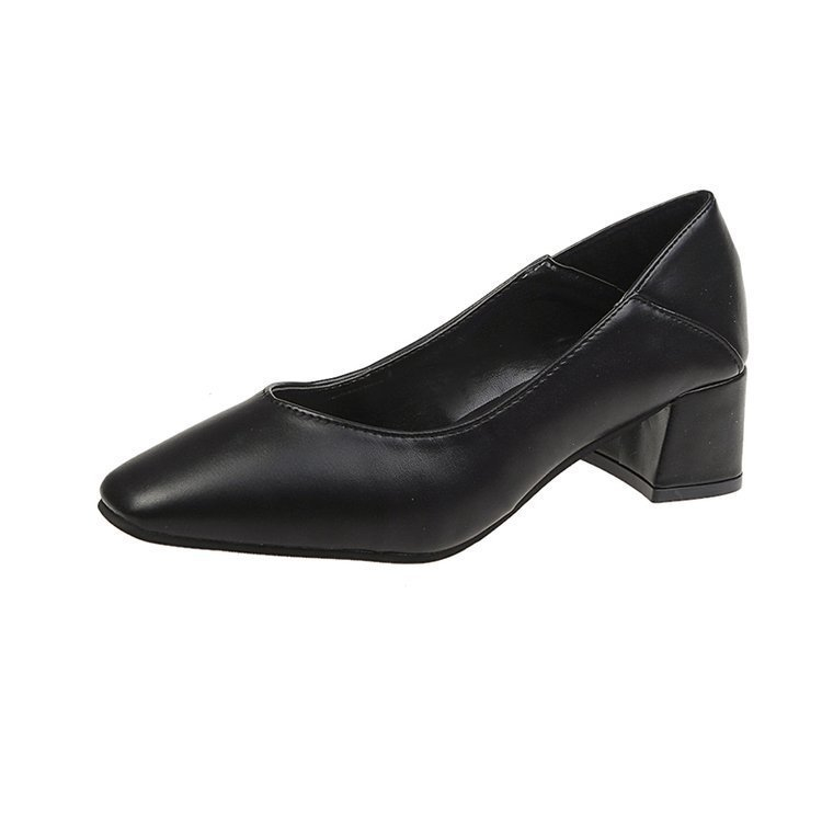 women's dress shoes simple design girls square toe heels