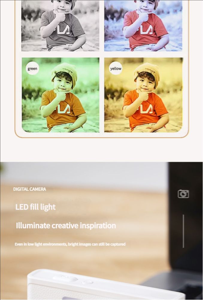 New CCD Digital Camera, Student and Children's Selfie Recorder, Portable Card Camera
