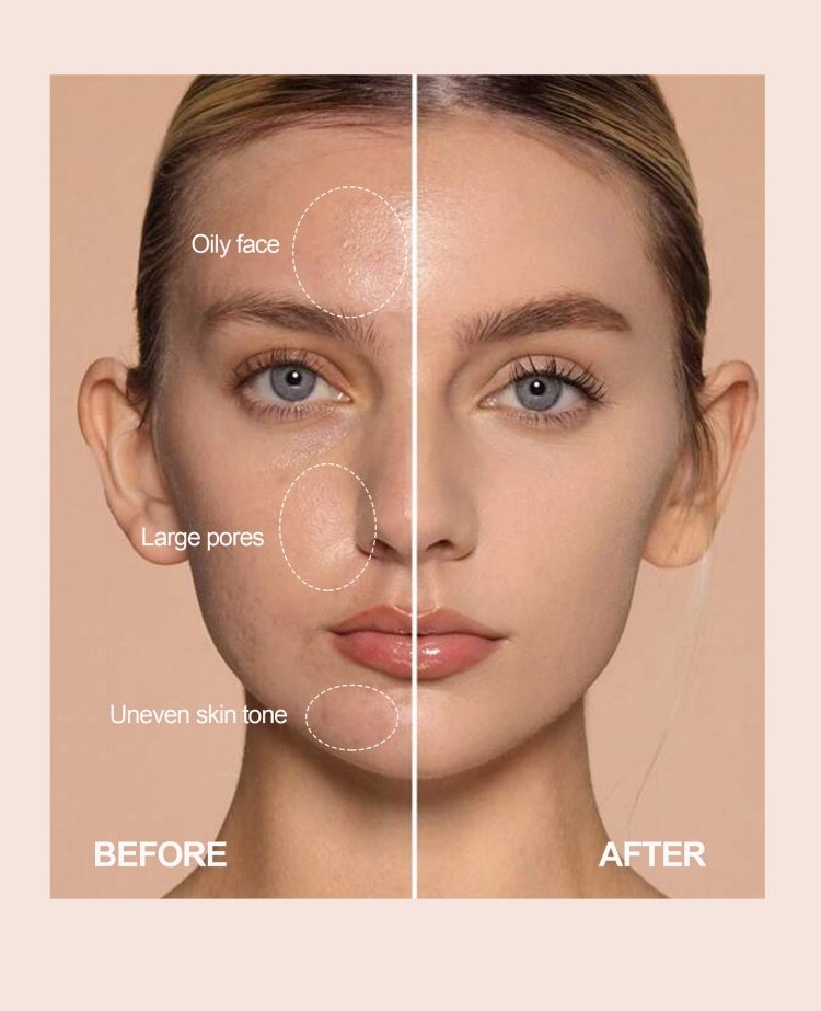 Powder female gentle and bright Powder Oil control waterproof lasting Moisture Concealer No card powder No makeup removal CRRSHOP women Waterproof, makeup setting, and not easy to fade ladies beauty care Makeup foundation present