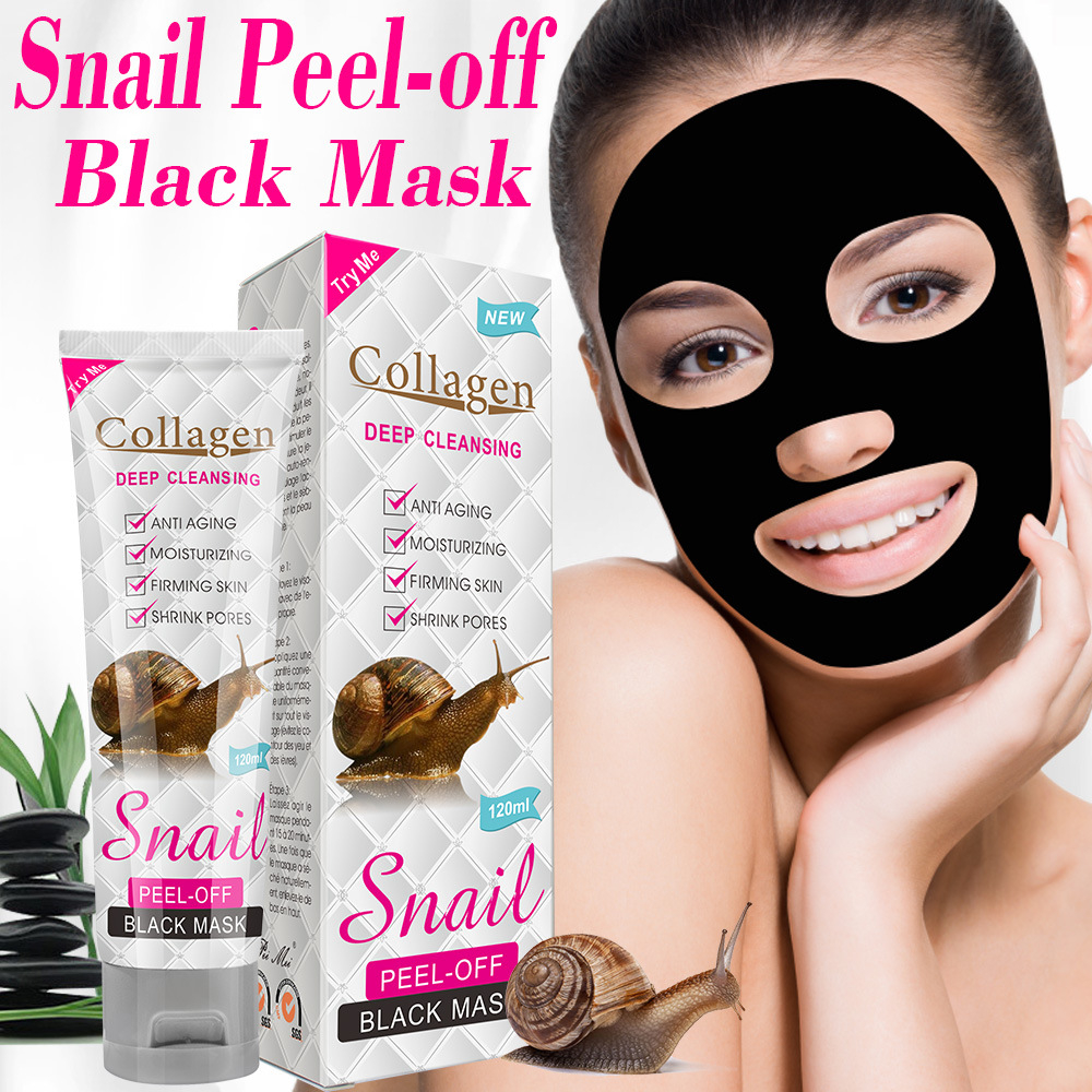Snail Collagen Peel-off Mask Black Mask Nose Mask Facial Cleaning Moisturizing and Tearing Mask Skin Care Oil Control 120ml