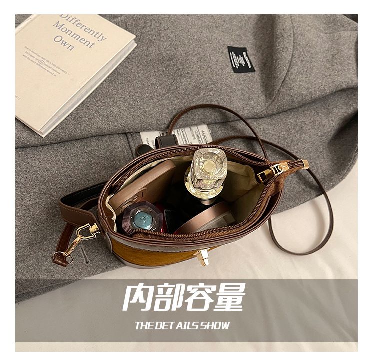 Miss DG 2025 new retro leopard print bag casual shoulder messenger bag