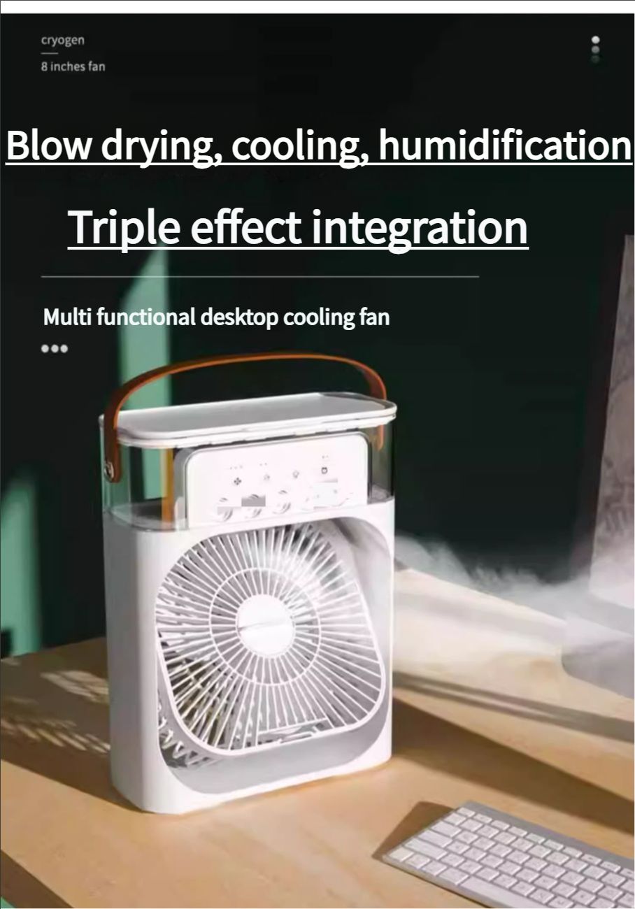 Popular lightweight silent five-hole fan cooling fan atomizing spray humidifier home desktop office 